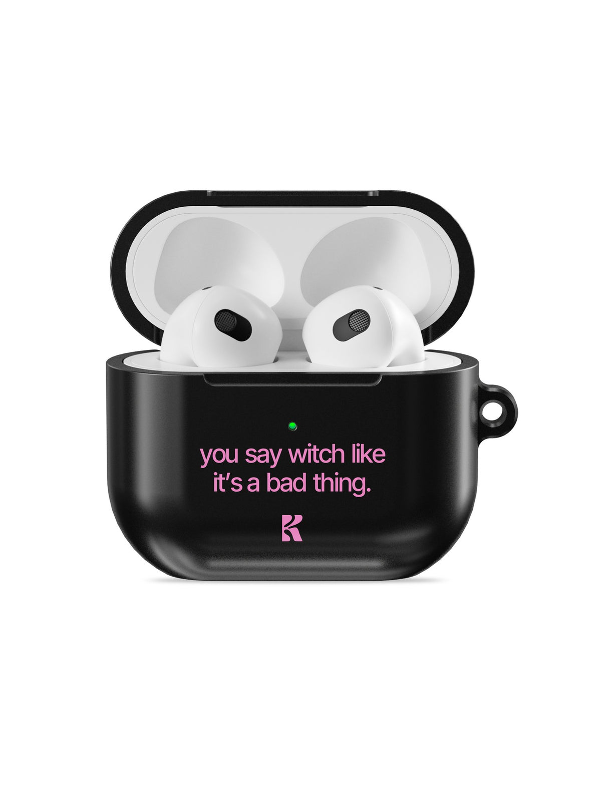 Funda AirPods Witchy Negro, vista frontal