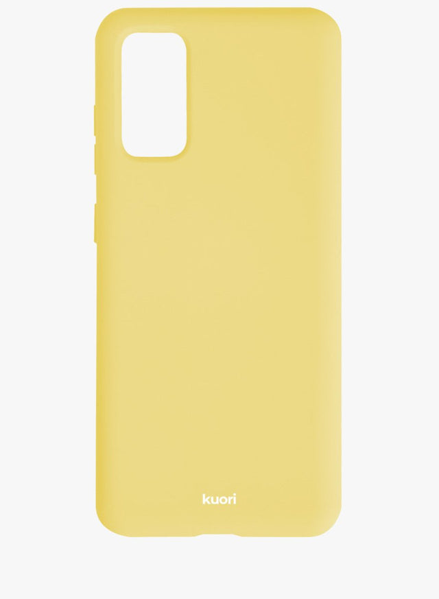 Funda de móvil de silicona amarilla - Bee. Personalización disponible en distintos colores y tipos de texto.