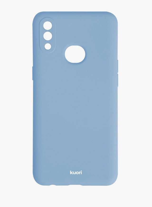 Funda de móvil de silicona azul - Blue Dragon. Personalización disponible en distintos colores y tipos de texto.